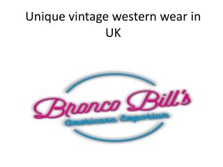 Unique vintage western wear in UK