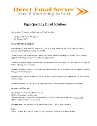 High_Quantity_Email_Solution