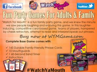 Fun Party Games For Adults & Family - Watch Ya Mouth
