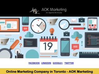 Online Marketing Company in Toronto - AOK Marketing