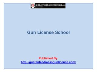 Gun License School