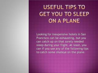 Useful tips to get you to sleep on a plane