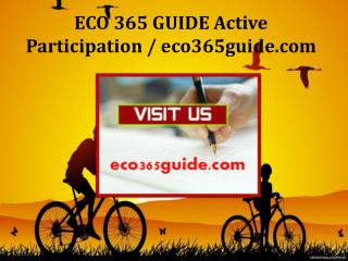 ECO 365 GUIDE Active Participation / eco365guide.com