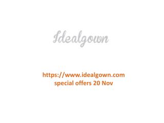 www.idealgown.com special offers 20 Nov