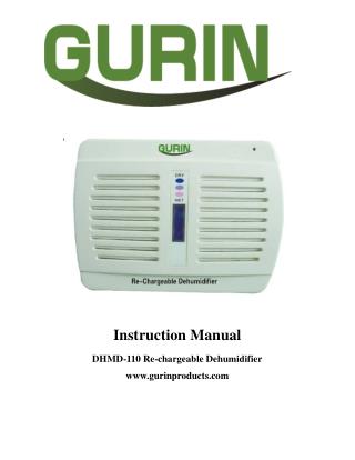 Gurin DHMD-110 Renewable Wireless Dehumidifier, Mini