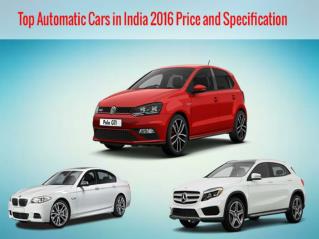 Get the List of Automatic Cars in India 2016