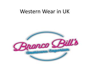 Western Wear in UK