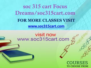 soc 315 cart Focus Dreams/soc315cart.com
