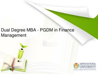 Dual Certification in Finance Management