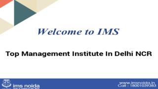 Top Management Institute In Delhi NCR