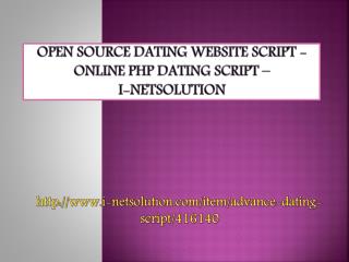 Open Source Dating Website Script - Online PHP Dating Script – i-Netsolution