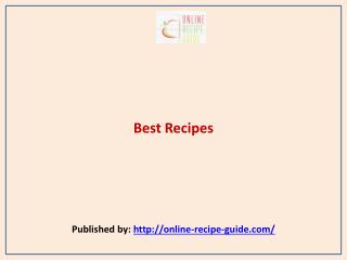 Online Recipe Guide
