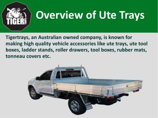 Overview of Ute Trays