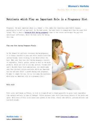 Importance of Healthy Diet and Food during Pregnancy