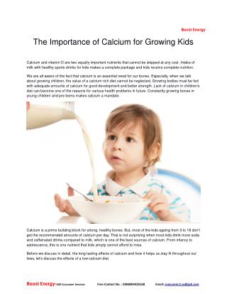 The Importance of Calcium for Growing Kids