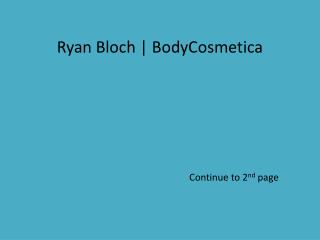 Ryan Bloch - Different Non-surgical Liposuction procedures