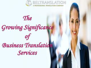 The growing significance of business translation services