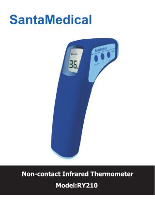 2-in-1 Professional Clinical RY210 Large LCD Non-contact Infrared Thermometer - Forehead and Surface