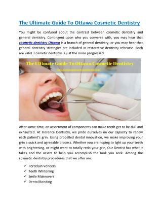 The Ultimate Guide to Ottawa Cosmetic Dentistry