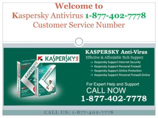 Internet Security for Kaspersky Antivirus - 1-877-402-7778 Number