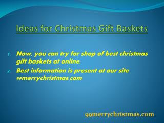 Gift Baskets Ideas for Christmas