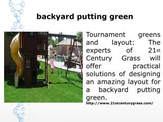 backyard putting green
