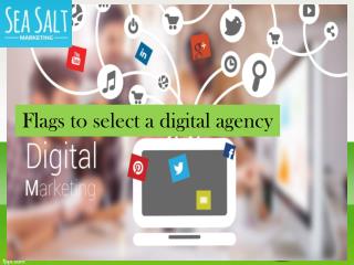 Flags to select a digital agency