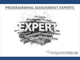 Programming Assignment Experts online