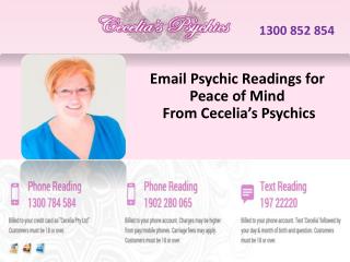 Email Psychic Readings for Peace of MindFrom Cecelia’s Psychics