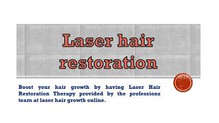 Laser treatment for hair growth