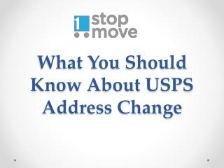 What You Should Know About USPS Address Change
