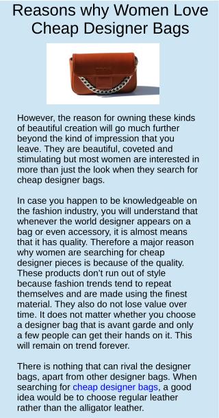 Cheap Designer Bags