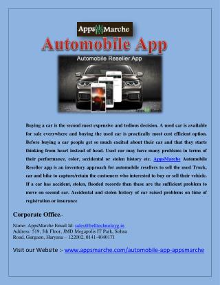 Best Automobile App | Pre-Owned Car Dealer App | Car Dealer App