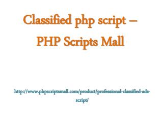 Classified php script – PHP Scripts mall