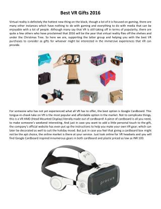 Best VR Gifts 2016