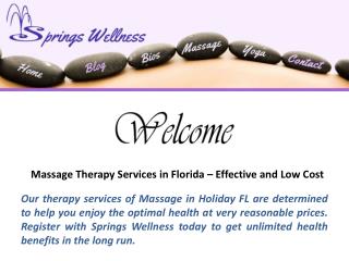 Massage Therapy Services in Holiday FL – Effective and Low Cost