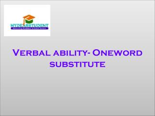 Verbalability-oneword substitute