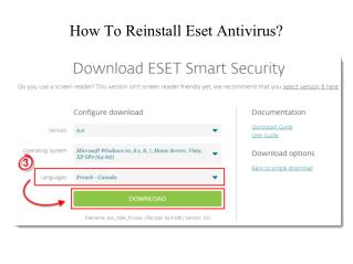 How To Reinstall Eset Antivirus ?