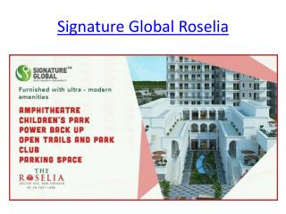 Signature Global The Roselia Affordable Project sector 95a Gurgaon