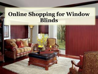 Online Shopping for Window Blinds