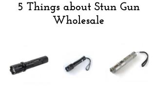 5 Things about Stun Gun Wholesale