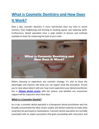 What is Cosmetic Dentistry and How Does It Work?