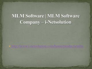 MLM Software | MLM Software Company – i-Netsolution