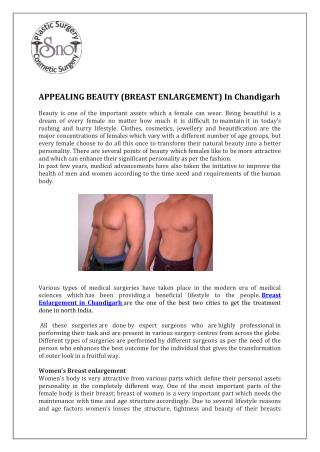 Breast Reduction in Chandigarh