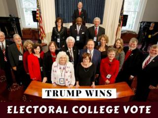 Trump wins Electoral College vote