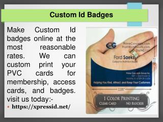 Custom Id Badges