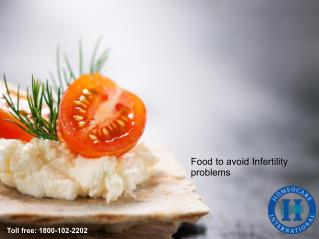 Food to avoid Infertility related problems