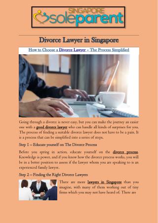 Divorce Lawyer in Singapore