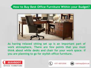 Get High Quality Stylish Office Furniture in Dubai