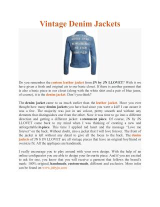 Vintage Denim Jackets